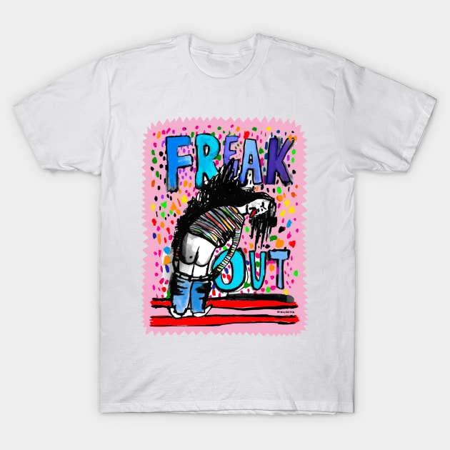 Freak Out T-Shirt by Irina's Family Art Circle 